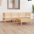 thumbnail image 1 of vidaXL 4 Piece Garden Lounge Set Solid Pinewood, 1 of 5