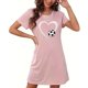 thumbnail image 5 of Camisón corto de talla grande para mujer, camisón de manga corta con estampado de pecho a la moda, camisón para mujer, 5 of 5