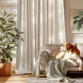 thumbnail image 2 of NICETOWN Velvet Curtains 84 inches Long for Bedroom, Thermal Curtains Solid Heavy Drapes/Window Treatments, Ivory White, 42"x84", 2 Panels, 2 of 8