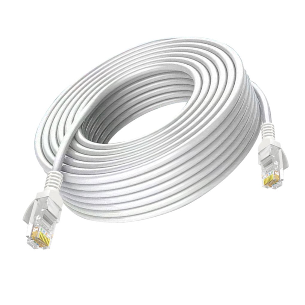 BESTYASH 1-Pack Cat5e Ethernet Network Cable White Copper Wired Internet Cable for Computer Router Back to School Use