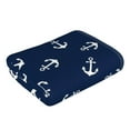 thumbnail image 3 of Kll Nautical Themed Simple Anchors Ultra Absorbent & Soft Hand Towels For Bath, Hand, Face, Gym And Spa-27.5x16in, 3 of 9