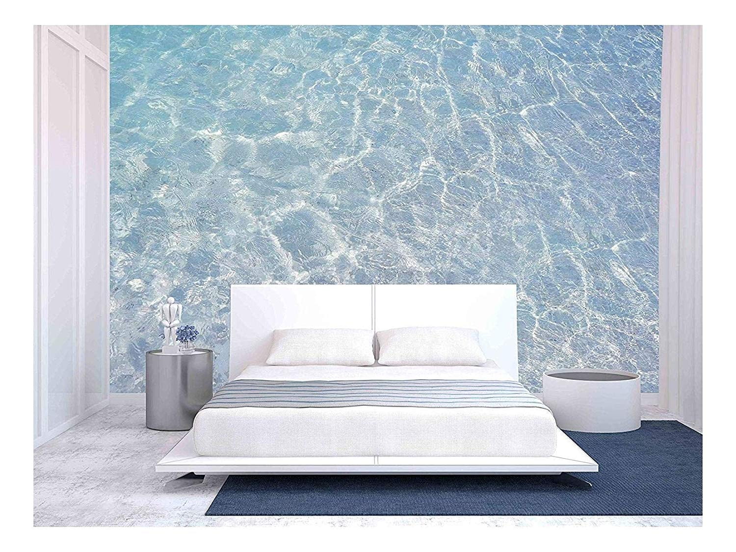 Wall26 Clear Blue Ripple Aqua Texture Removable Wall