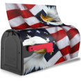 thumbnail image 4 of American Flag Mailbox Covers Magnetic Patriotic Eagles Mailbox Cover 21" X 18" Large Mailbox Wraps Post Letter Box Covers Garden Decorations Outdoor, 4 of 6