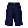 thumbnail image 4 of Pantalones cortos de pijama con estampado de cuadros y botones en la parte delantera para mujer - Ropa de dormir Pantalones cortos de estar por casa S-XXXL, 4 of 6