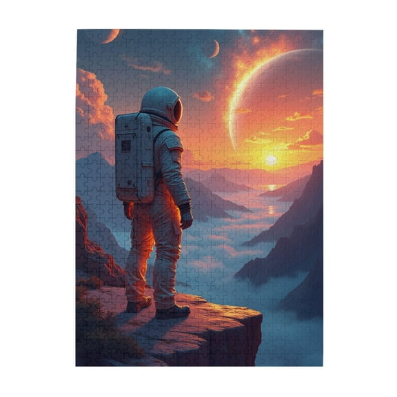 500 Piece Space Explorer Jigsaw Puzzle For Adults Challenging & Relaxing Sunset Landscape Puzzle Stunning Artwork Quality Pieces Great Gift Idea