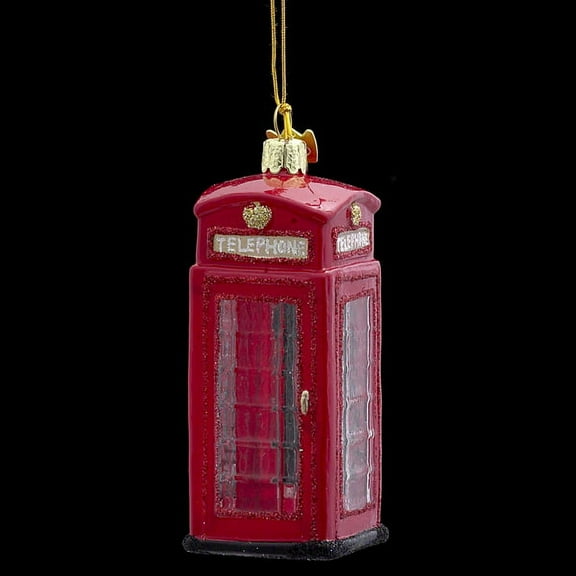 Noble Gems Kurt Adler 4-Inch Glass British Phone Booth Ornament