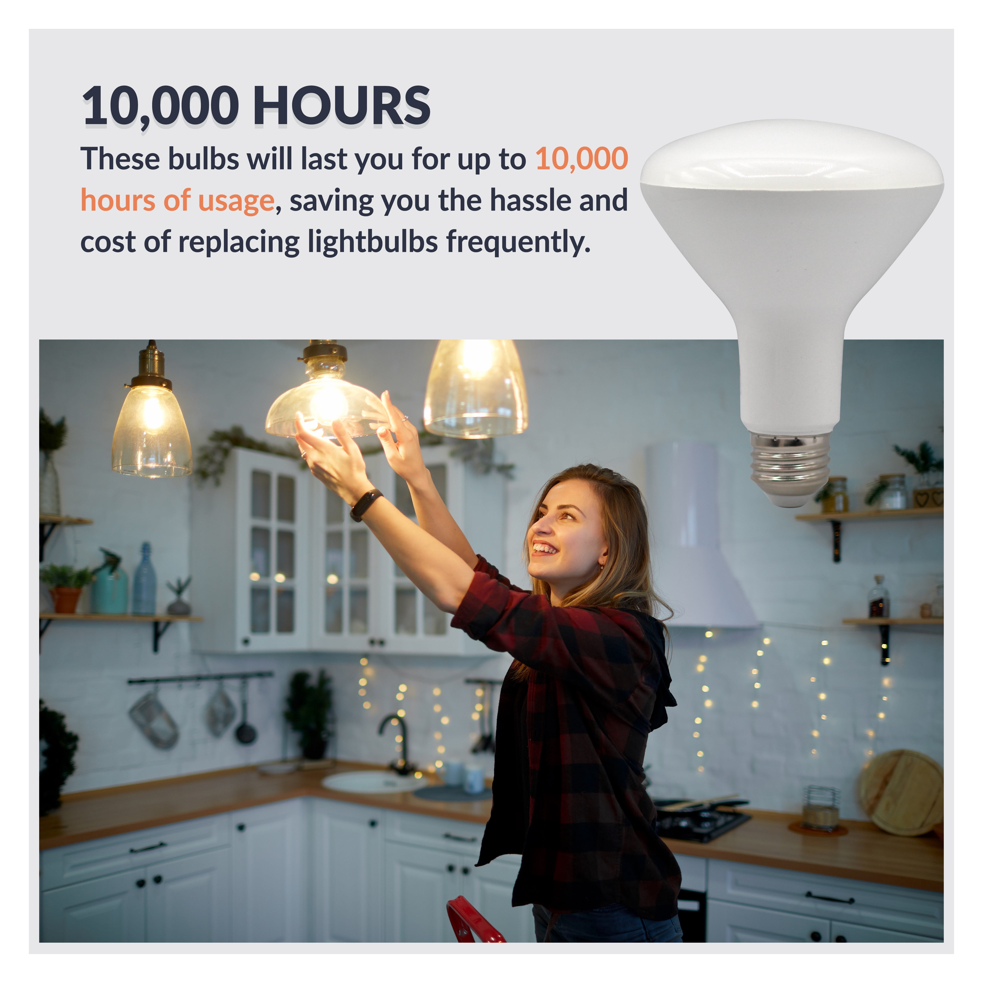 Newhouse Lighting 90 Watt Equivalent 5000K 950-Lumen BR30, E26 base, Dimmable LED Light Bulb E26BR30-90WD, Indoor and Outdoor Flood Light for Recessed Lighting, BR30 LED Bulb for Living Room, Kitchen