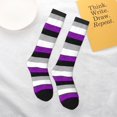 thumbnail image 6 of Women's Knee High Socks Asexuality Pride Flag Outdoor Casual Tube Socks, 6 of 7