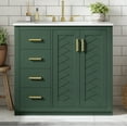 thumbnail image 4 of Harper & Bright Designs 36" Green Bathroom Vanity with Sink, Bathroom Storage Cabinet with Drawers, Single Sink Bathroom Vanity with Soft Closing Doors, 4 of 16