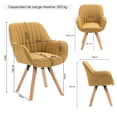 thumbnail image 3 of Silla Sillón FurnitureR Silla de Comedor Individual Giratoria 360° Amarillo, 3 of 9
