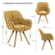 thumbnail image 3 of Silla Sillón FurnitureR Silla de Comedor Individual Giratoria 360° Amarillo, 3 of 9