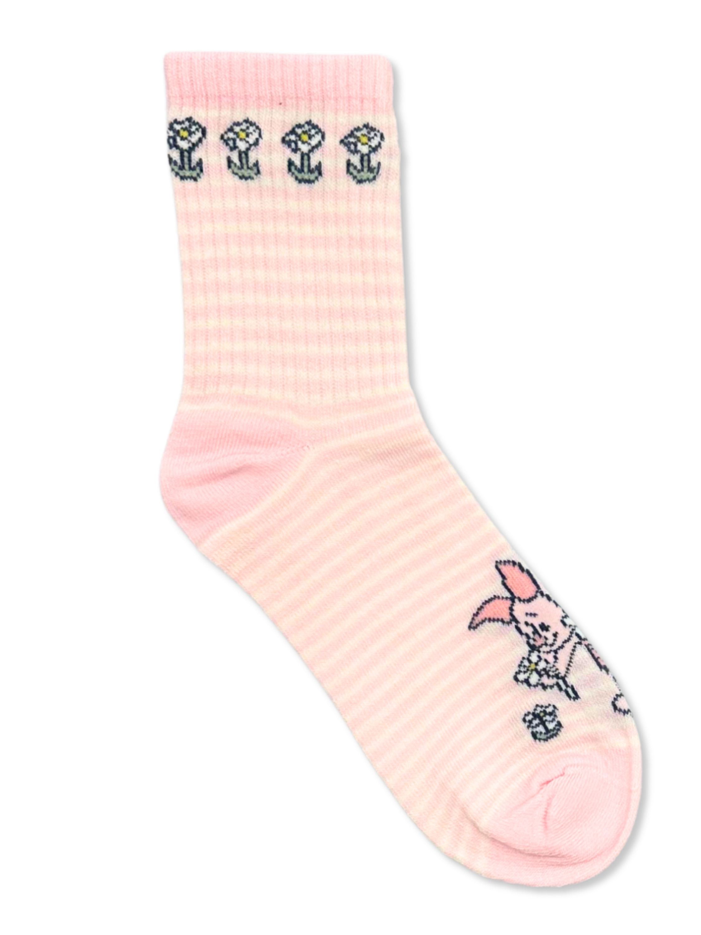 Disney Winnie the Pooh Women's Mid-Crew Socks, 2-Pack, Size 4-10