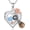 B-03-Aquamarine, variant on I Love You Necklace 100 Languages Projection Necklace Heart Necklace 925 Sterling Silver Rose Heart Birthstone Pendant Necklace January Birthstone Jewelry Rose Gifts for Women