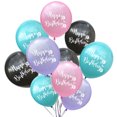 thumbnail image 1 of Kit de globos con felicitación de cumpleaños, 10 globos de látex de 30 cm, 1 of 1