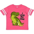 thumbnail image 3 of Inktastic I Love My Dad with Baby and Daddy Tyranasaurus Rex Boys or Girls Toddler T-Shirt, 3 of 5