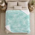 thumbnail image 5 of Aqua Speckled Abstract Texture with Soft Watercolor Wash, Calming Coastal Motif for Ocean Lovers, Housewarming Gift, Cozy Flannel Blanket for Beach House and Sunroom, Coastal Home Decor, 5 of 9