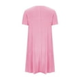 thumbnail image 5 of Patlollav Women Tees Under $10,Tops for Women Casual Solid Color Short-Sleeve Blouses V-Neck Shirts, 5 of 6