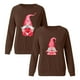 thumbnail image 4 of Gibobby Sudadera sin capucha y ocio Sudadera con capucha de estilo informal y deportivo para pareja con estampado de animados del día de San Valentín para amantes (para mujeres)(Marrón, XL), 4 of 5