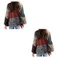 thumbnail image 1 of Sonducket Camisa de mujer de poliéster cuello plisado Casual elegante lavable a mano blusa bohemia salidas diarias camisas de oficina ropa verde S Type2 NO2 Sonducket CBP137686, 1 of 6