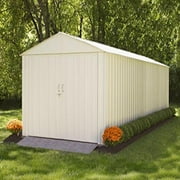 ARROW SHEDS MHD1025 (5 BOXES) MOUNTAINEER 10FT X 25FT HDG STEEL EGGSHELL- DOOR=W98.25IN X H72.75IN