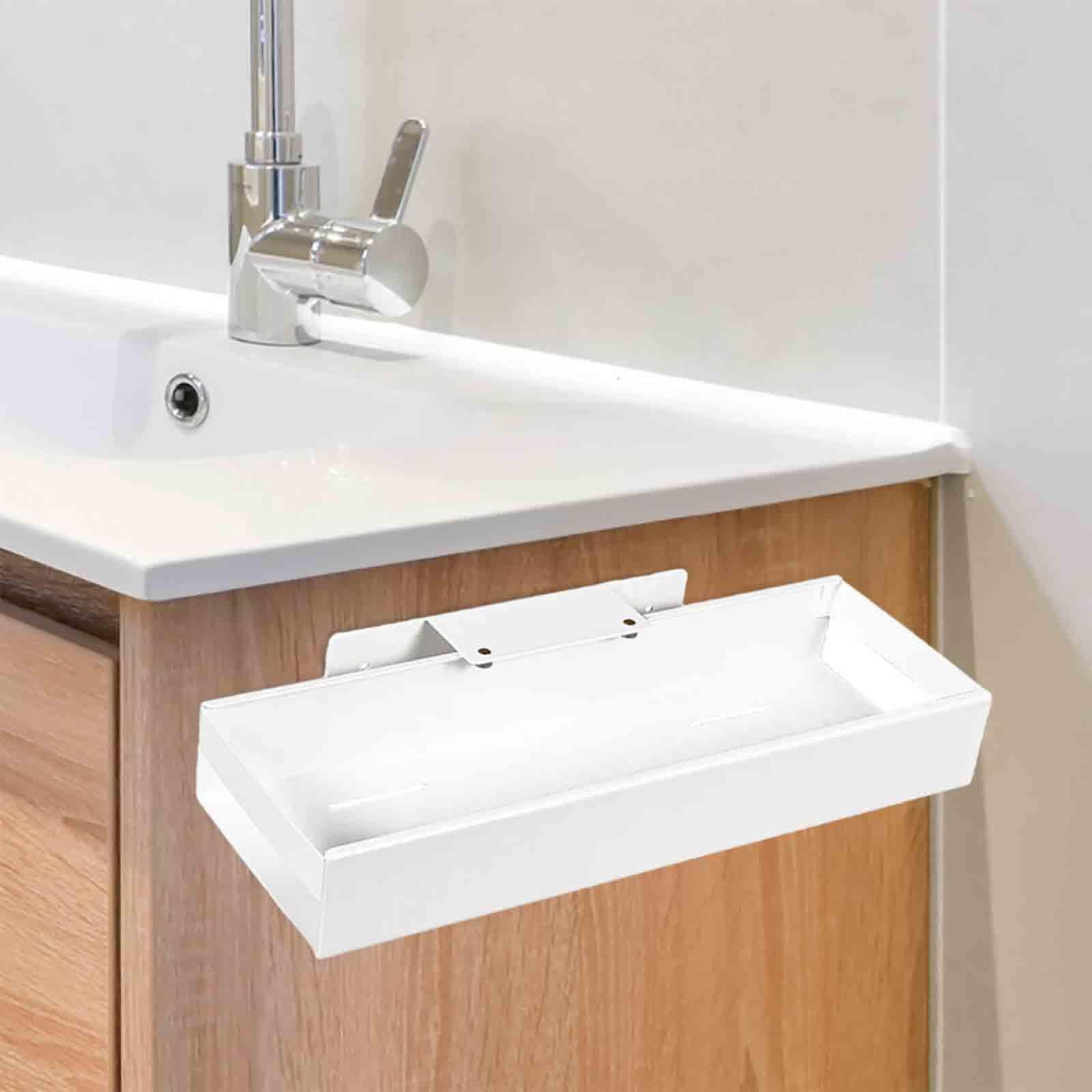 Fiocias Sliding Drawer Pantry Storage Shelf Pull Out Cabinet Organizer, under Sink Rack white small