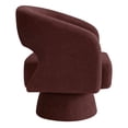 thumbnail image 5 of CRERIYO 360° Swivel Barrel Accent Chair Set of 1, Oversized Soft Chenille Armchair for Living Room and Bedroom, Red, 5 of 14