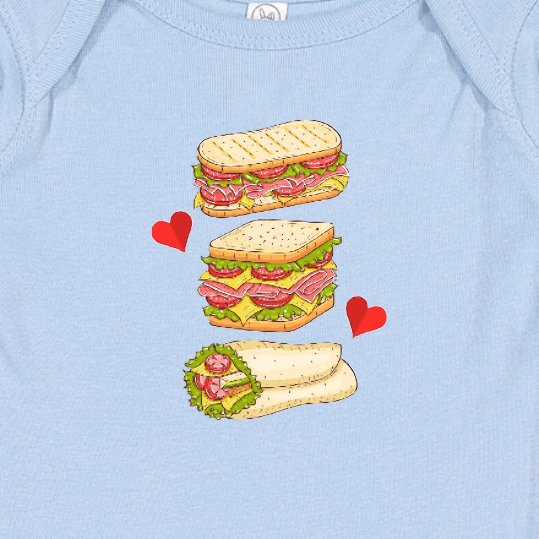 Inktastic Sandwich Lover Deli Food Baby Romper Coveralls