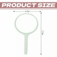 thumbnail image 4 of RAGUPEL Hand Mirrors with Handle,Circle Shaped Mirror 7.3"*3.9"*0.4" Hand Held Mirrors with Handle,Glass Mirror with Aluminum Backing Handheld Mirror,Green, 4 of 7