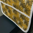 thumbnail image 3 of Tropical Microwave Oven Cover, Vivid Tone Wild Flowers Illustration Scene of Summer Vibes, Water Resistant Organizer with Pockets for Kitchen, 36" x 12", Yellow Grey, by Ambesonne, 3 of 4
