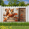 thumbnail image 4 of Decorative Design Welcome Banner Autumn Squirrel Animal Theme for Indoor Decoration Seasonal Decor Photo Shoot, 4 of 9