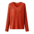 thumbnail image 4 of Winter Plus Size Fall Sweaters for Women Women's V Neck Cut Sweater With Buttons Soft Wool Knit Pullover Slim Fit Base Layer For Daily Wear, 4 of 4