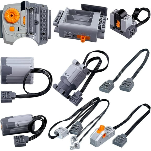9-in-1 Technics Motor Kit, Power Function, The Set Contains M/L/XL Motors, AA Battery Box 2.4GHz Remote Control Receiver, Perfect Christmas & Birthday Gifts for MOC Lovers