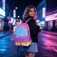 thumbnail image 6 of Ice Cream All Over Print Backpack, Lightweight Polyester Daily Daypack, Spacious Multi Compartment Backpack with Padded Ergonomic Straps for School Gym Travel Sports, 6 of 9