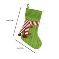thumbnail image 3 of Neoyler Knitted Christmas Stockings with Letter Designs for Mantel or Tree and Long Lasting Holiday Decoration Suit for Filling with Gifts 17.7x10.2in Green, 3 of 6