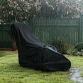 thumbnail image 2 of Lingsida Push Lawn Mower Cover, 72 x 39 x 25" Waterproof Outdoor Mower Cover with UV Protection and Adjustable Drawstring, Black, 2 of 6
