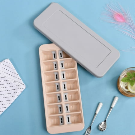 

Paiwinds Ice Cube-Tray Easy-Release Silicone And Flexible 14-Ice Trays With Spill-Resistant Removable Lid Durable & Dishwasher Safe - For Food Cocktail Whiskey