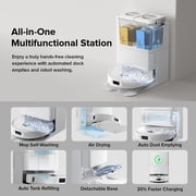 Roborock Qrevo Series Robot Vacuum and Mop, Auto Mop Washing&Drying, 8000Pa Suction, Self-Emptying, Anti-Tangle Brushes, Smart Obstacle Avoidance (QV 35A)