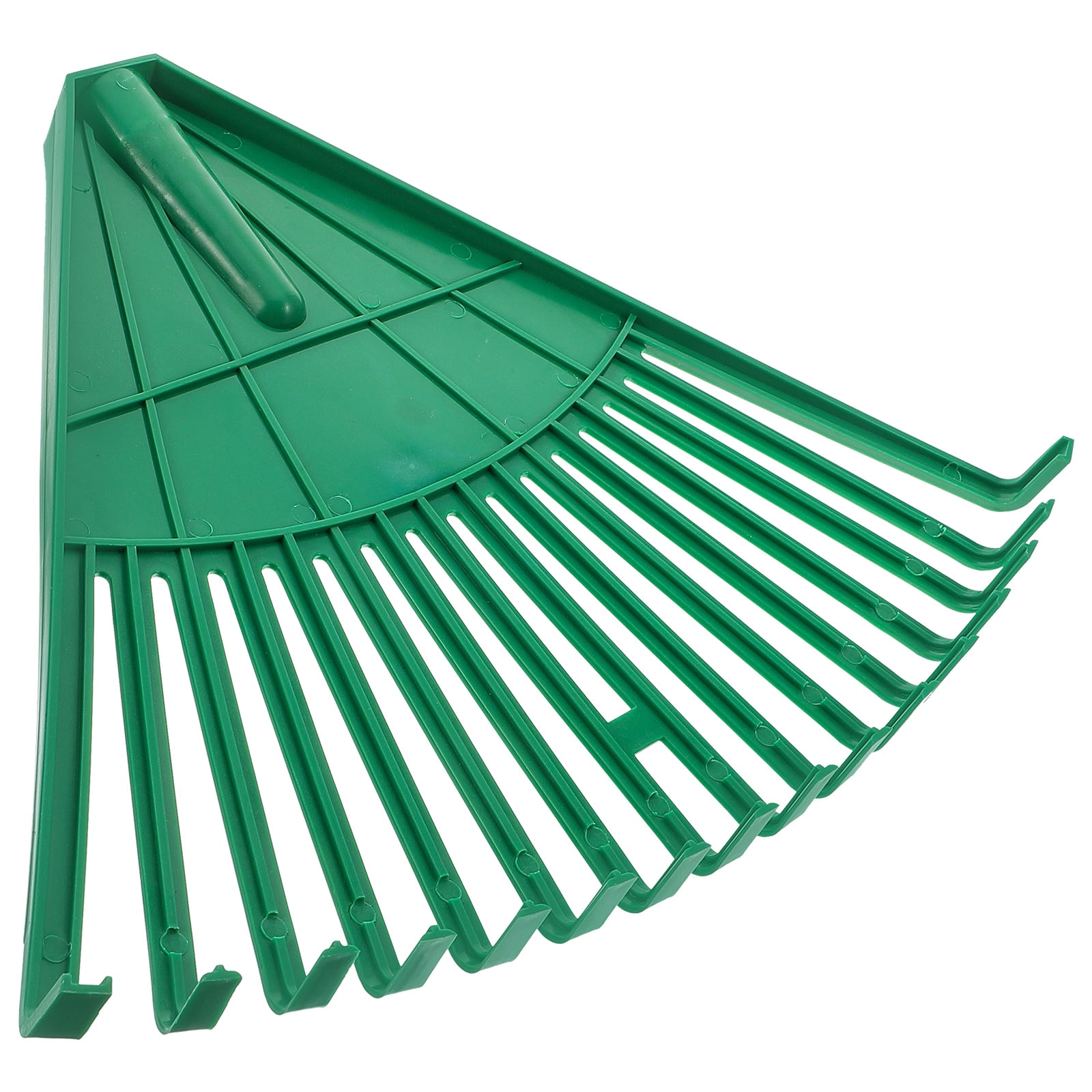 Garden Leaf Rake Rakes for Lawns Heavy Duty Adjustable Short Handled Weeding Green