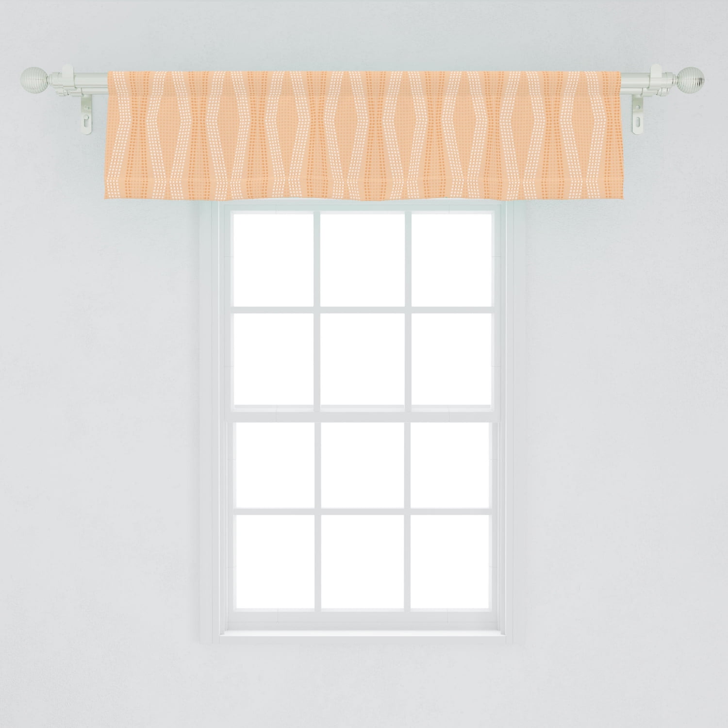 Abstract Window Valance, Broken Line Shaped Vertical Dots ...