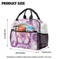 thumbnail image 4 of Xoenoiee Purple Butterfly Tie Dye Print 4 in 1 Backpack Set Included Shoulder Bagpack and Lunch Pouch Pencil Case Water Bottle Sleeve for Girls Large Capacity Schoolbag Bookbag Casual Daypack, 4 of 7