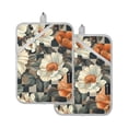 thumbnail image 7 of Yayeee Pot Holders Kitchen Heat Resistant with Pockets 7"x9.8" Cotton Oven Cooking Hot Pads, Gray Floral Pattern, 7 of 7