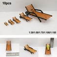 thumbnail image 2 of Lierteer Model Train HO TT Scale 1:87 Bench Chair Beach Chair Layout 10pcs, 2 of 6
