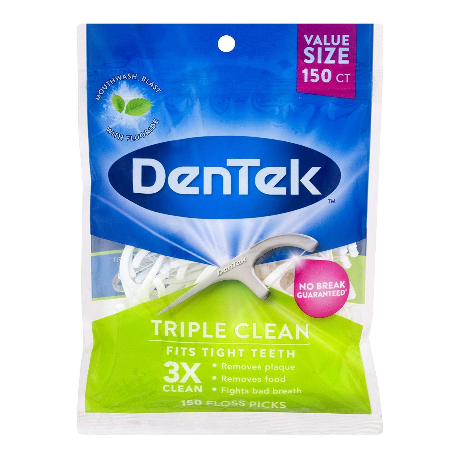 DenTek Triple Clean Floss Picks 150 count