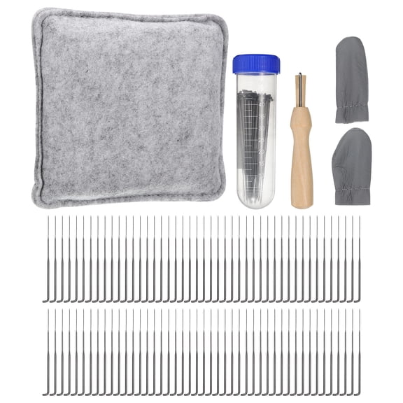 103Pcs Wool Felt Needle Set 3.15" Long Fine Handcraft Felting Needles Kit Tool Accessories Supplies