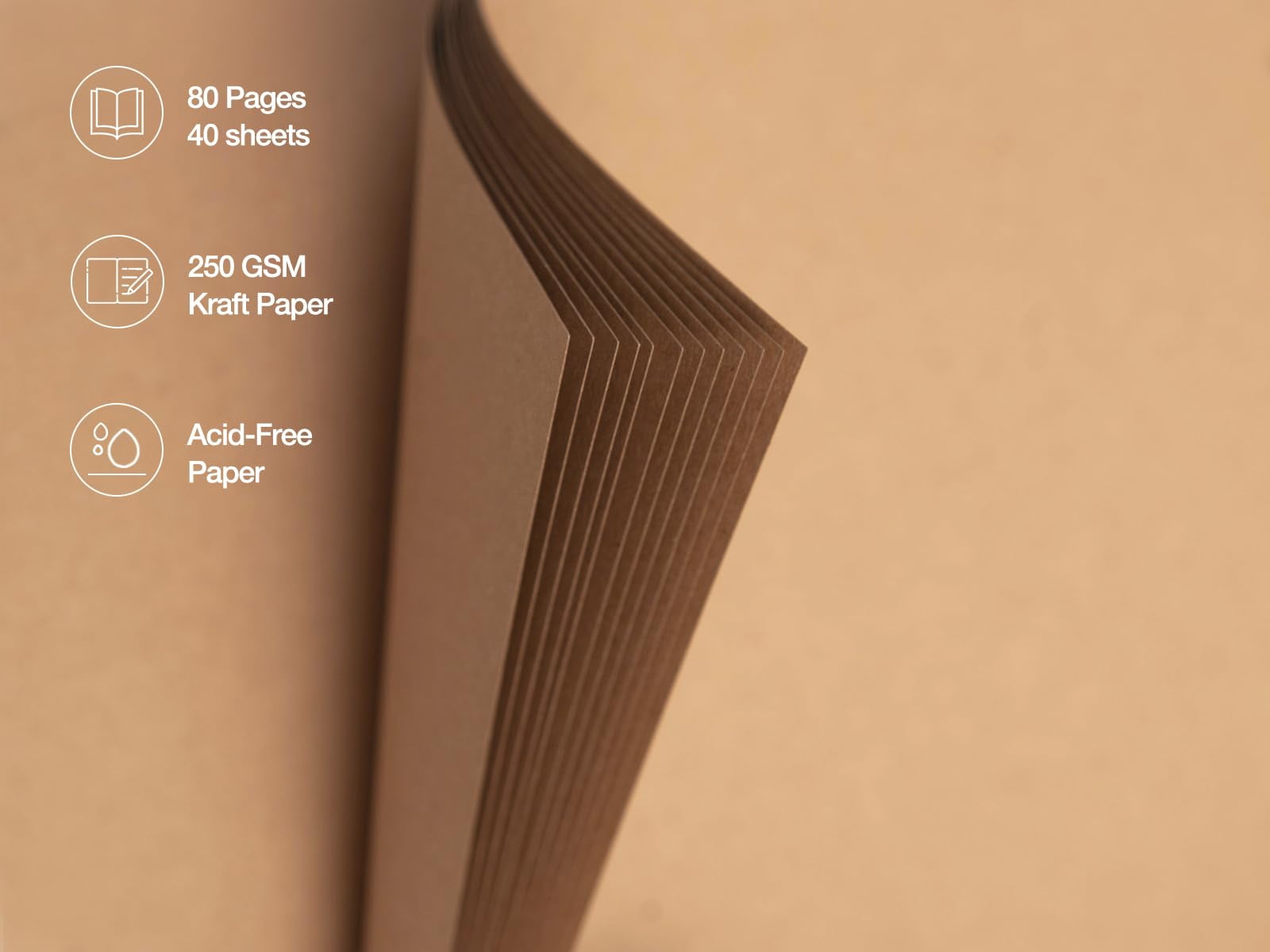 Lanola DIY Scrapbook Album Hardcover Kraft Paper Scrap Book Photo Albums Memory Book for Wedding and Anniversary Family