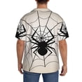 thumbnail image 3 of Fuzoiu Spiders On The Web 1 Print Men's Casual Short,Men's Short Sleeve Shirt,Mens Casual Button Down Shirts,Cuban Collar Summer Shirt for Beach, Vacation, and Outdoor Activities-4X-Large, 3 of 5