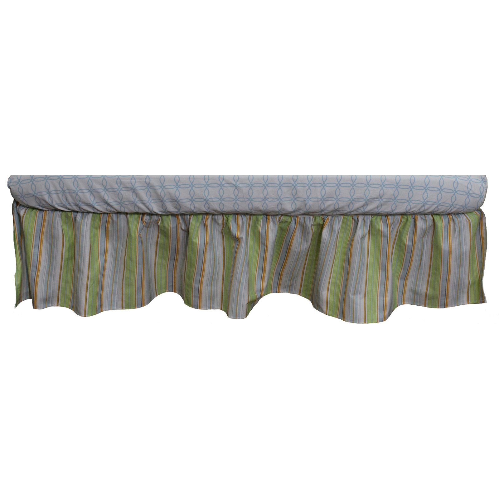 Green Stripe Dust Ruffle by Nurture