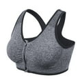 thumbnail image 2 of Women's Zip Front Sports Bra Wireless Bra Active Yoga Tank Top Racerback Sports Bra, 2 of 6