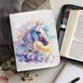 thumbnail image 6 of HELLHERO Floral Dream Horse Bible Cover for Study Church, Zippered Bible Covers PU Leather Protective Bible Carrying Case, 6 of 12