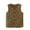 Khaki, variant on Hueook Womens Puffer Vest Women's Fashion Solid Color Sleeveless Button Blouses Waistcoat Warm Tops Outwear Black 3X
